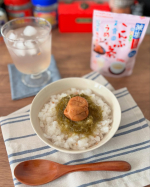 今日の朝ごはんは玉露園の梅こんぶ茶を使ってお茶漬け🍚🍵と、キンキンの梅こんぶ茶！冷たい水でもサッと溶けて飲みやすいよ玉露園の梅こんぶ茶大好きで1日何杯も飲んじゃうんやけどコレは減塩タイ…のInstagram画像