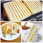 食パンをたくさんもらったから、ホットサンドとサンドイッチを作ったよホットサンドはキーマカレーとチーズをはさんで、サンドイッチは定番のたまご◎どちらも美味しくて、お腹も心も満たされた～😋#…のInstagram画像