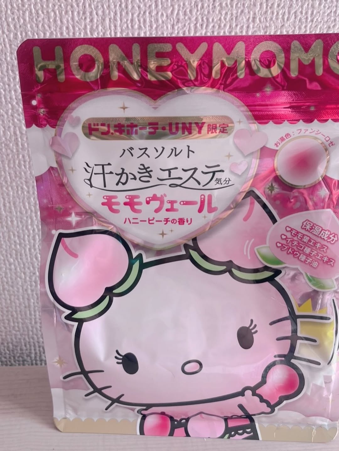 口コミ投稿：汗かきエステ気分　モモヴェールドン・キホーテ、UNY限定品だよ。ももの香りが強めで…