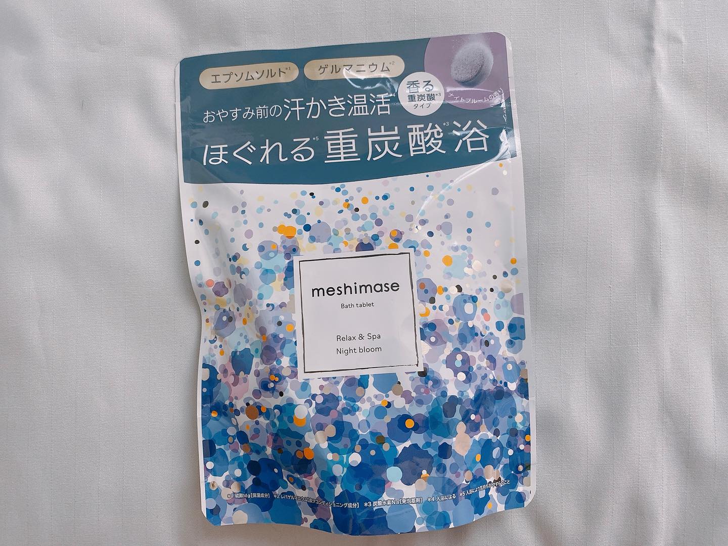 口コミ投稿：【meshimase バスタブレット スパ リラックス 】素敵なデザインのパッケージ✨浴槽の…
