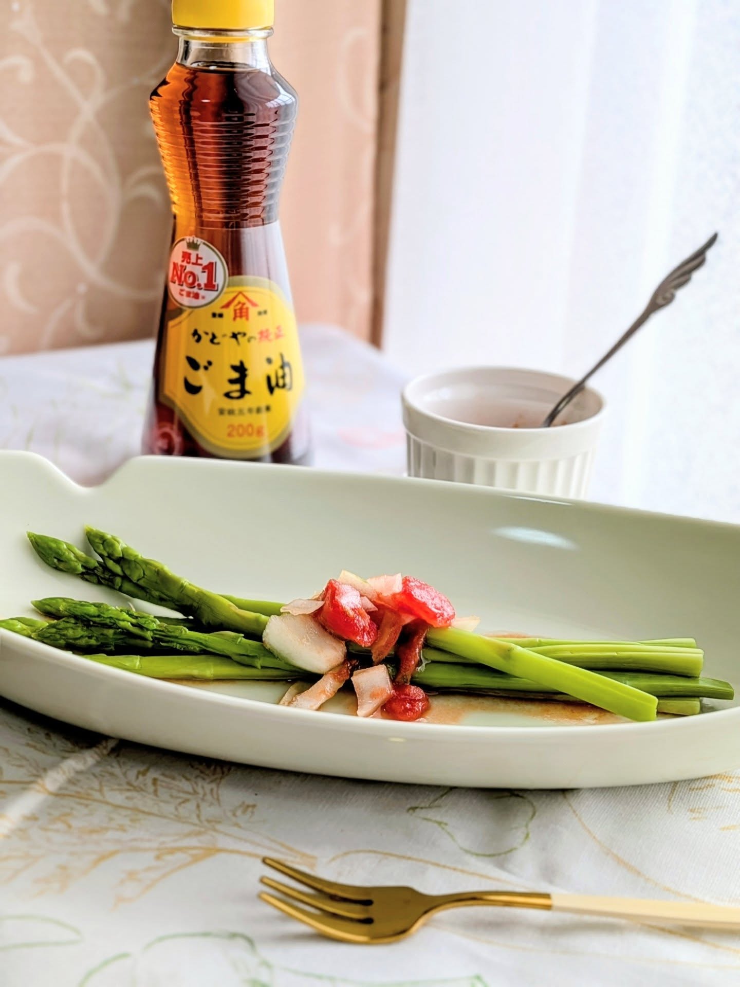 口コミ投稿：かどやの純正ごま油でちょい足しレシピ楽しんでます🥰✨ごまの絶妙な風味と、ちょいか…