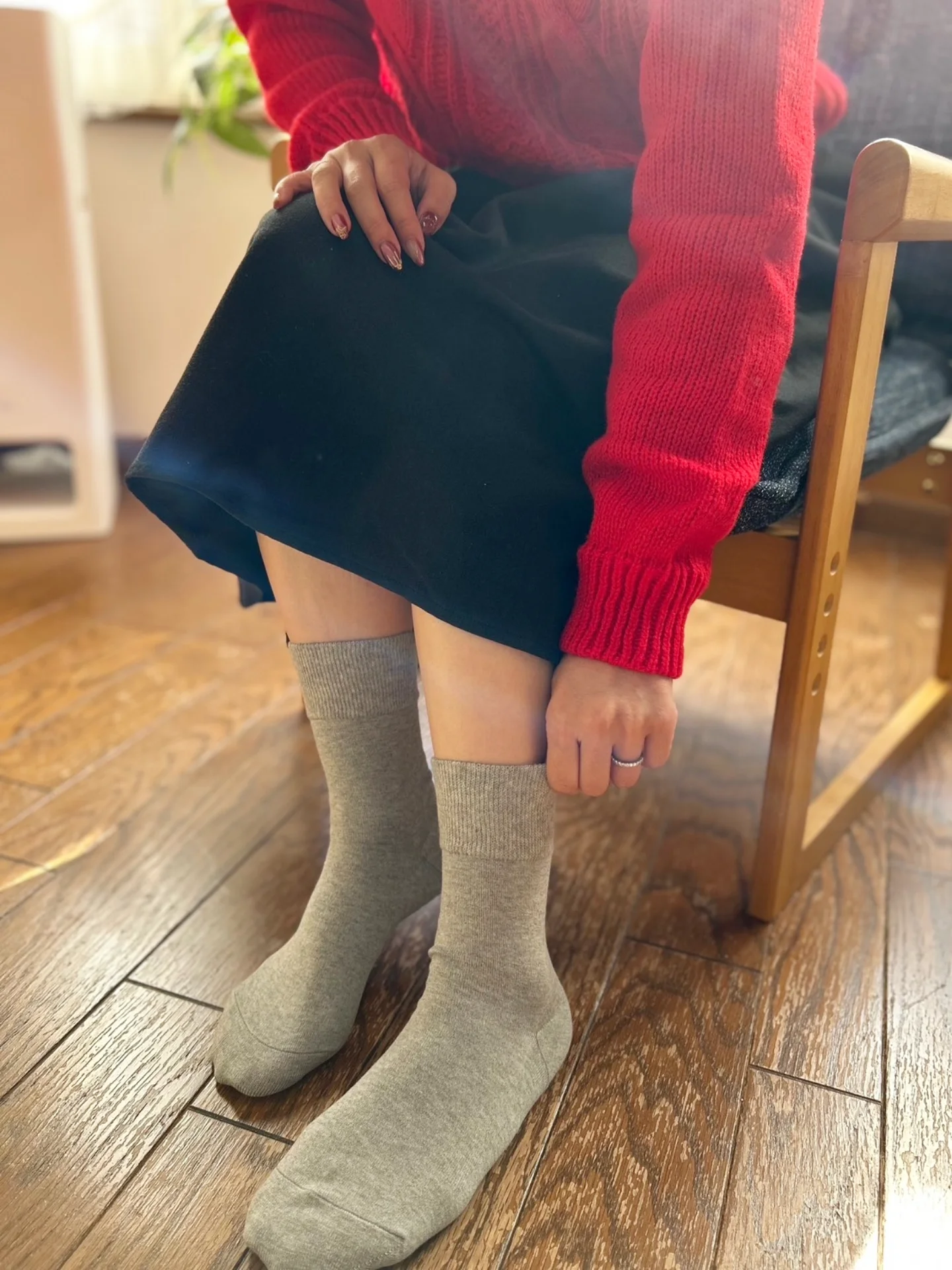 口コミ投稿：【足口ゆったりソックス】足口が2重のリブ編みで、ゆったりしていてのびのび✨やさし…