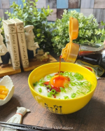 𖤣𖥧𖥣𖡡𖥧𖤣＼ 寺岡家のたまごにかけるお醤油20周年記念 ／今日のTKGはちょっとアレンジしてとろろTKGに♪メレンゲにした卵白ととろろを混ぜ、卵黄をのせ小ネギをトッピング。寺岡家のたまごに…のInstagram画像