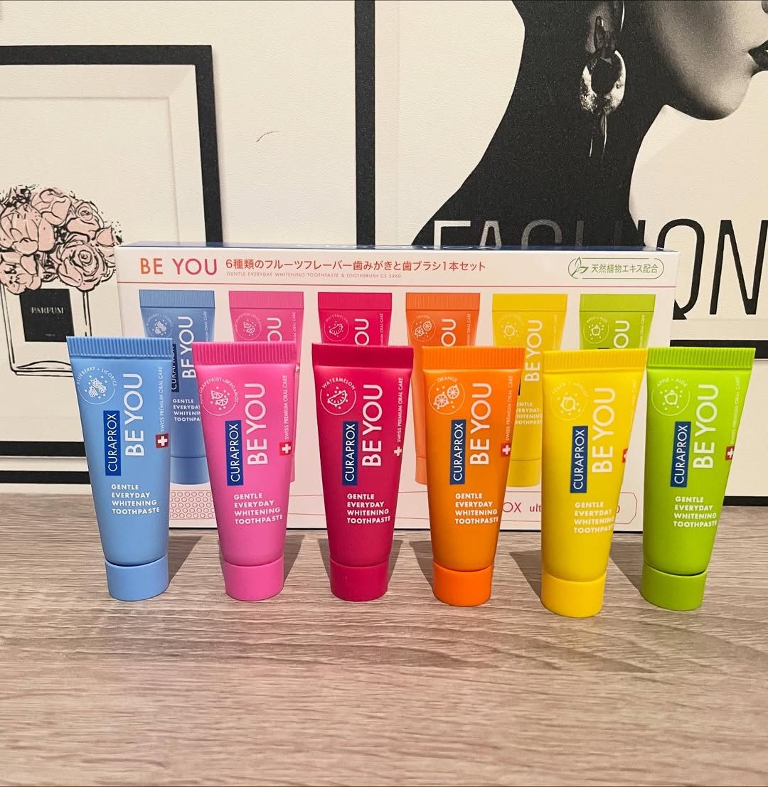 口コミ投稿：スイス発❣️カラフルでフレッシュな歯みがき＆歯ブラシセット‪💚🩷💛❤️‪⁡クラプロックス …