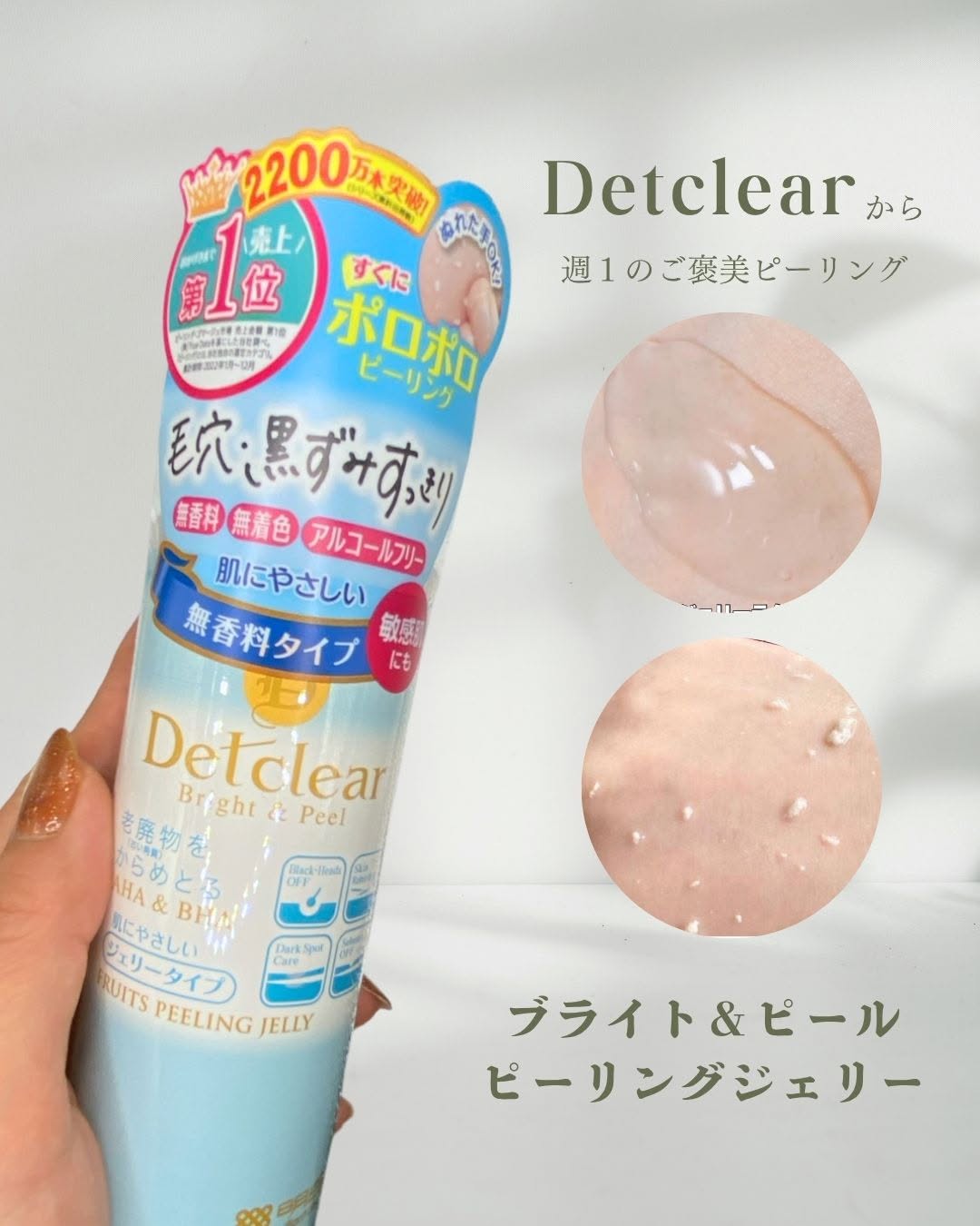 口コミ投稿:\夏の紫外線や汗で疲れた肌に/香りゼロのやさしいピーリング最近使い始めた DETク…