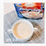 𓍯レンジで約１分温めるだけのごちそうスープ３品🥣✨ 🏷️『あさりのコクと旨みクラムチャウダー』あさり・じゃがいもを増量し、マッシュルームも加えて食べ応えのあるスープにリニューアル❣️シーフ&hellip;のInstagram画像