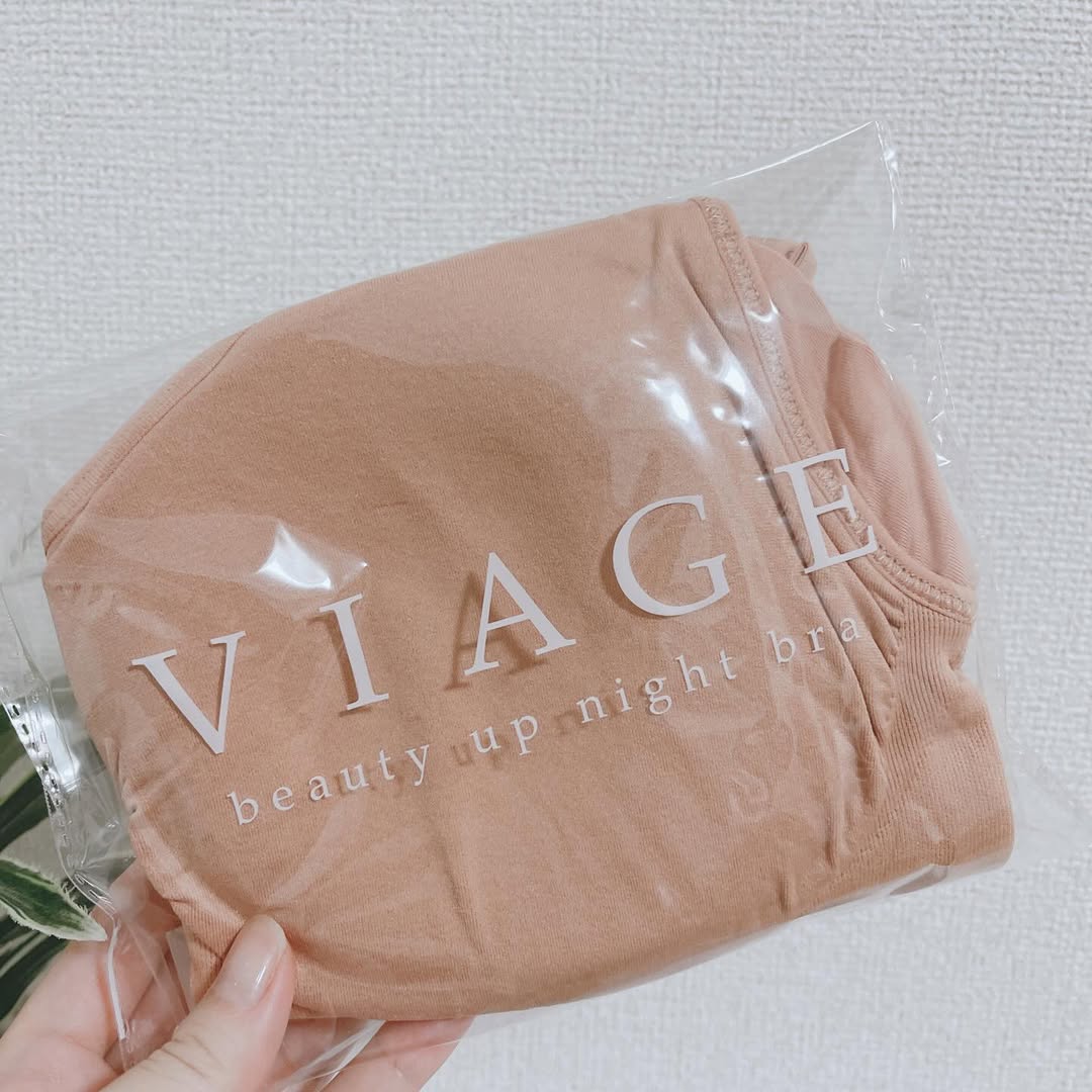 口コミ投稿：VIAGEビューティアップナイトブラ新色のスモークオレンジ×ホワイトを使ってみました…