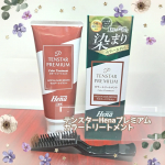 【テンスターHenaプレミアムカラートリートメント】を試してみました🌿POINT①🍀白髪が1回でしっかり染まり髪色つづく　・独自で研究開発した「ミクロカラーコート処方」を採用し、着色を早くして…のInstagram画像