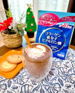 ✨✨✨-井藤漢方製薬株式会社さんよりご提供いただきました-⁡Cocoa latte with collagen powder☺️☕️✨⁡冬になってカサカサが気になる毎日😮‍💨おうちカフェタ…のInstagram画像