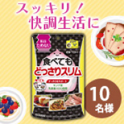 「ためたくない！スッキリ快調生活をサポート【食べてもどっさりスリム】インスタモニター10名様募集」の画像、井藤漢方製薬株式会社のモニター・サンプル企画