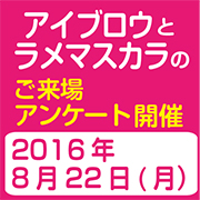 「アイブロウ&ラメマスカラお試し来場アンケート」の画像、株式会社黒龍堂のモニター・サンプル企画