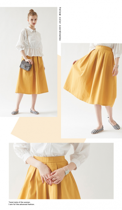 【titivate】 シンプルフレアタックスカート