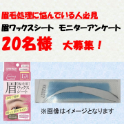 【投稿不要】新商品開発モニター募集＿＜新＞眉ワックスシートを使ってみよう♪