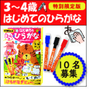 3 ４歳 はじめてのひらがな 特別限定版 モニター10名様募集します