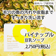 「パイナップル豆乳ソープ（『実感する、ハーブサイエンスへ。』－鈴木ハーブ研究所）」の商品画像