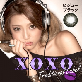 「X.O.X.O トラディショナレーベル ビジューブラック カラコン半年～1年（GIRLS PARTY（ガールズパーティ））」の商品画像の1枚目