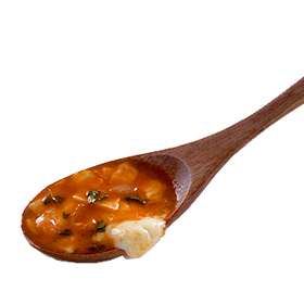 「チーズの入ったトマトスープ（株式会社宝幸（ほうこう）／日本ハムグループ）」の商品画像の3枚目