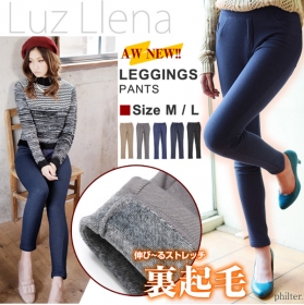 【Luz Llena】裏起毛デニム風レギンスパンツの商品画像