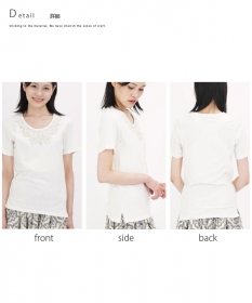 「秋カラー♪コットン100％華やかなフラワー刺繍Tシャツ（Room Journey（ルームジャーニー））」の商品画像の2枚目
