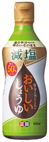 「塩分を気にする人のおいしいしょうゆ400ml密封ボトル（正田醤油株式会社）」の商品画像