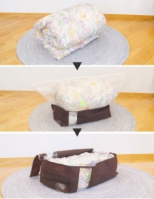 布団収納：圧縮袋の“ボリュームダウン”と不織布ケースの“すっきり”のあわせ技の商品画像