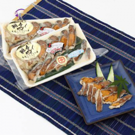 天然ニゴロ鮒寿司スライスミニ４個箱入り〔150g×4個〕の商品画像