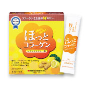 新田ゼラチンダイレクトの取り扱い商品「ほっとコラーゲン〈レモンジンジャー味〉1箱15本入」の画像