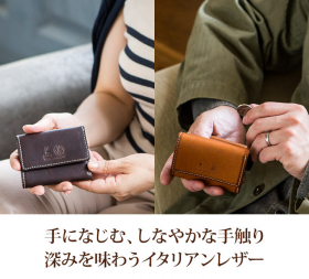 「イタリア製バケッタレザー使用の三つ折り財布【ORICE /オリーチェ】（株式会社JALUX STYLE）」の商品画像の2枚目