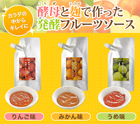 「酵母と麹で作った発酵フルーツソース（有限会社ソォーイ）」の商品画像