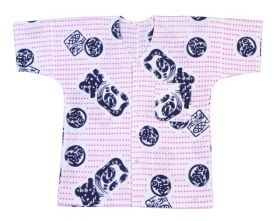 人気！焼津・魚河岸シャツ（白地×豆絞り（ピンク））（女性・Ｍ）の口コミ（クチコミ）情報の商品写真