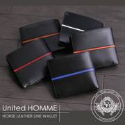 「United HOMME センターライン二つ折り財布（有限会社アイ・ツー・ケー）」の商品画像